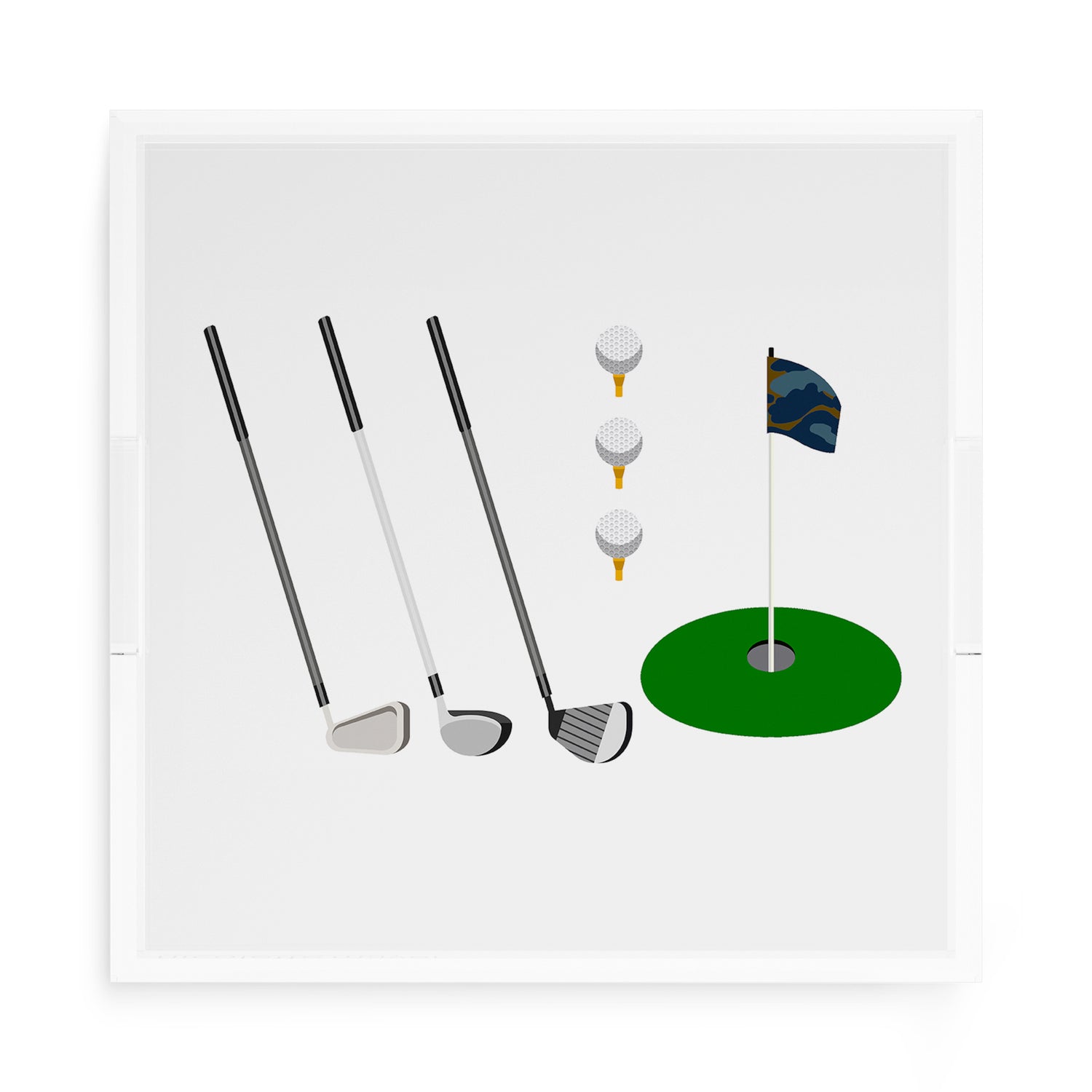 Golf 15X15 Acrylic Tray - nicolettemayer.com 