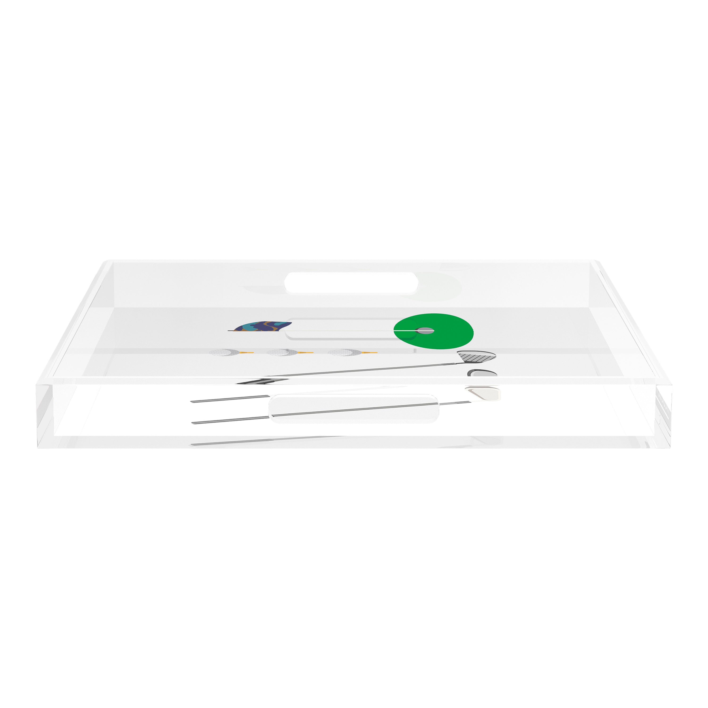 Golf 18X18 Acrylic Tray - nicolettemayer.com 
