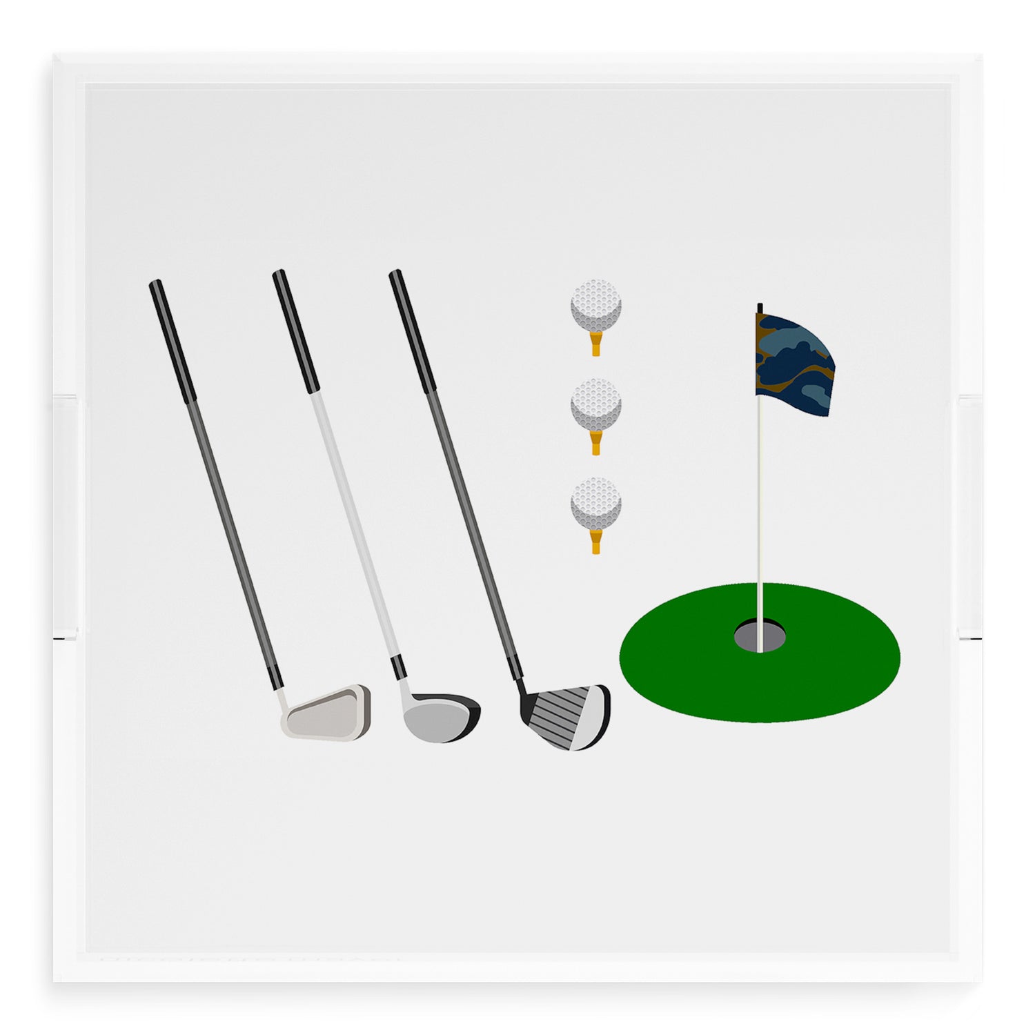 Golf 18X18 Acrylic Tray - nicolettemayer.com 