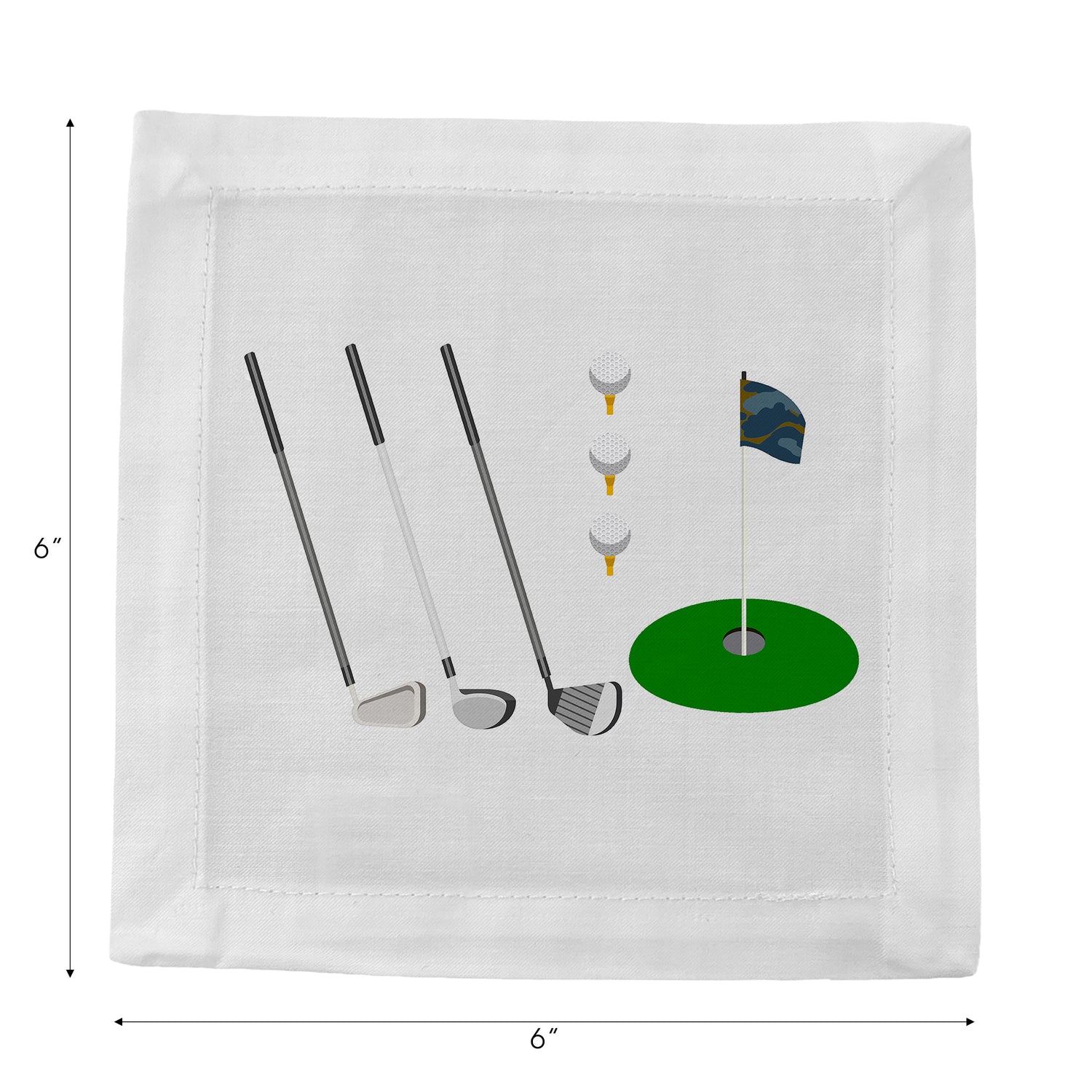 Golf Cotton Sateen Cocktail Napkins - nicolettemayer.com