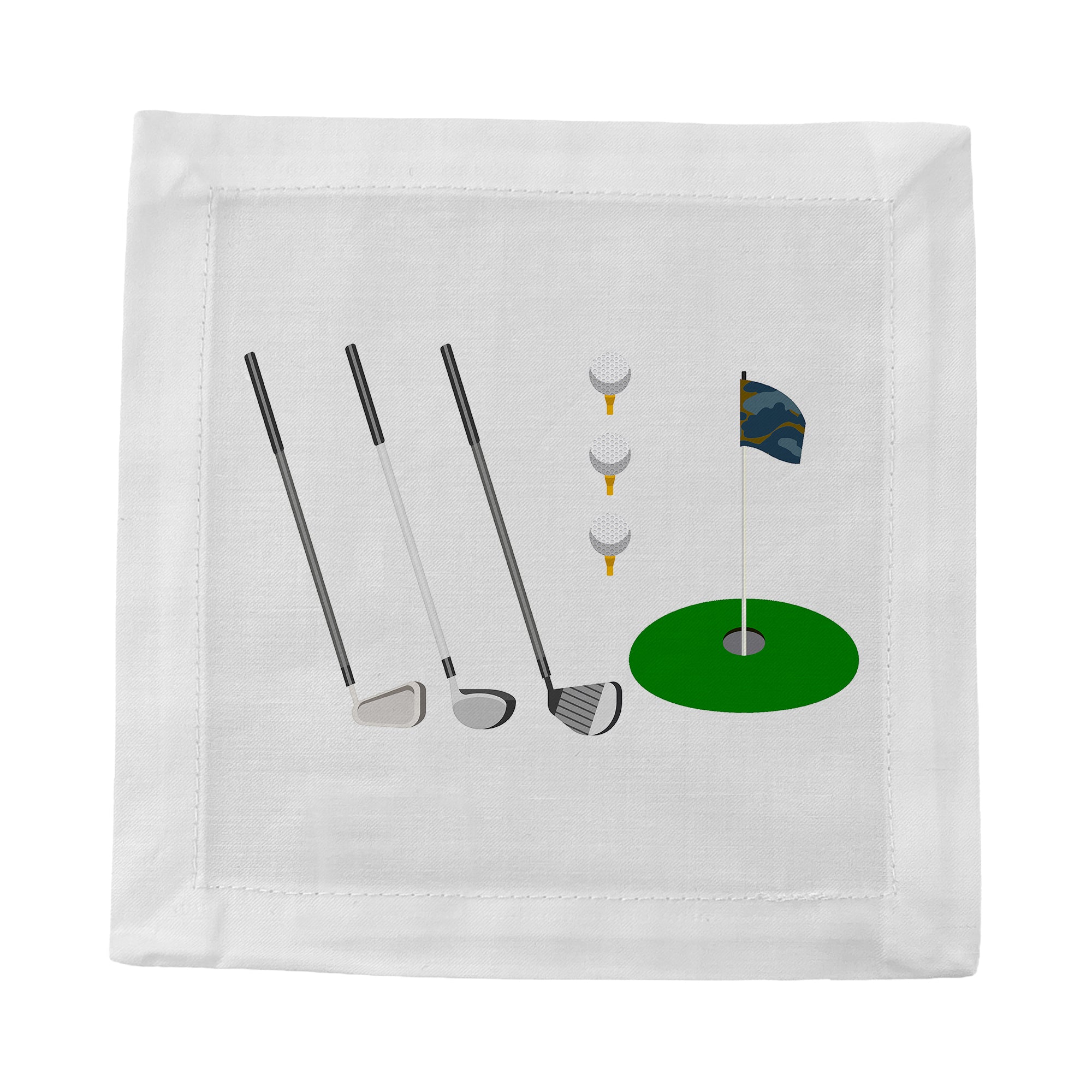 Golf Cotton Sateen Cocktail Napkins - nicolettemayer.com