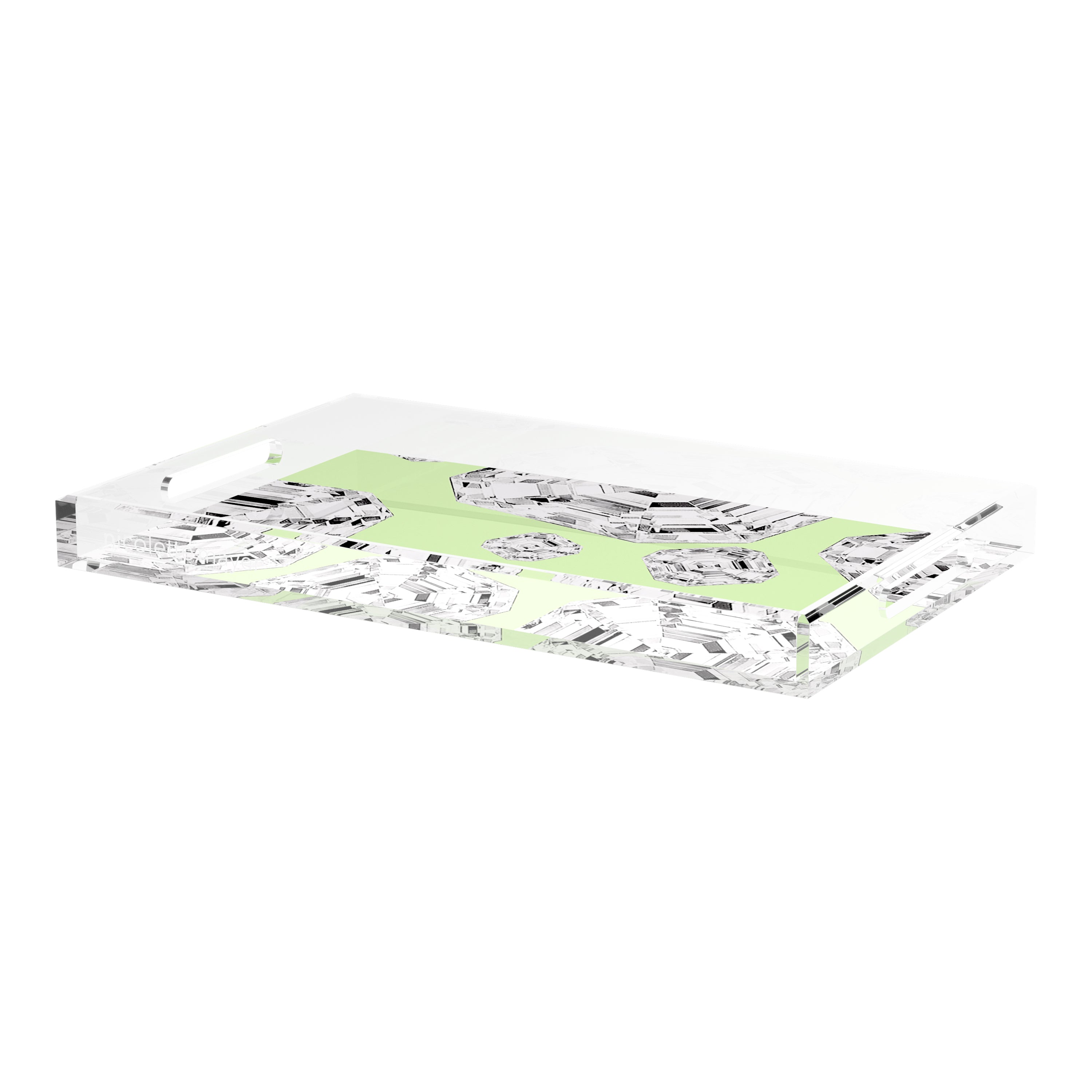 Got Rocks Gemstone Lime 22.5X14.5 Acrylic Tray - nicolettemayer.com
