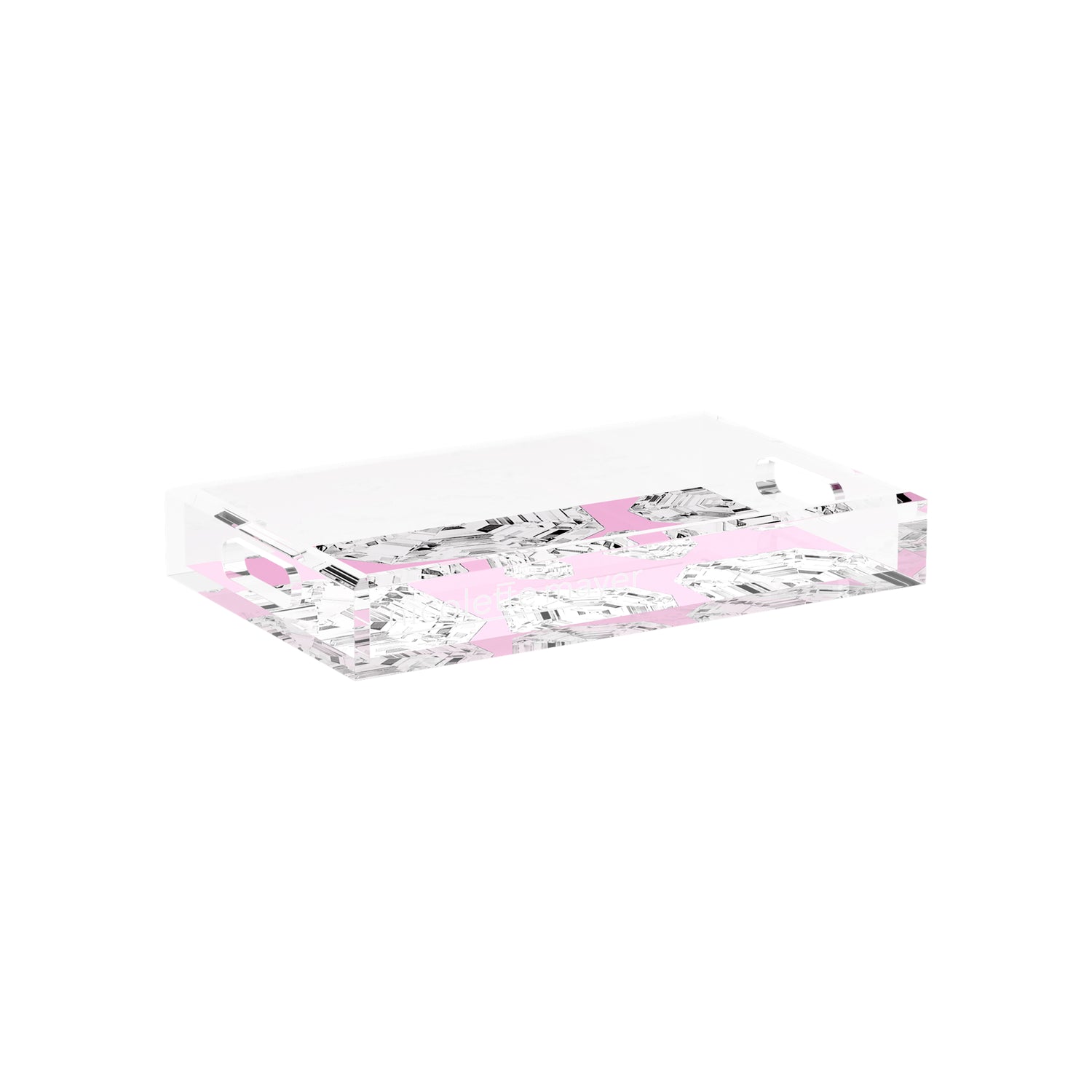 Got Rocks Gemstone Pink 12.5X7.75 Acrylic Tray - nicolettemayer.com
