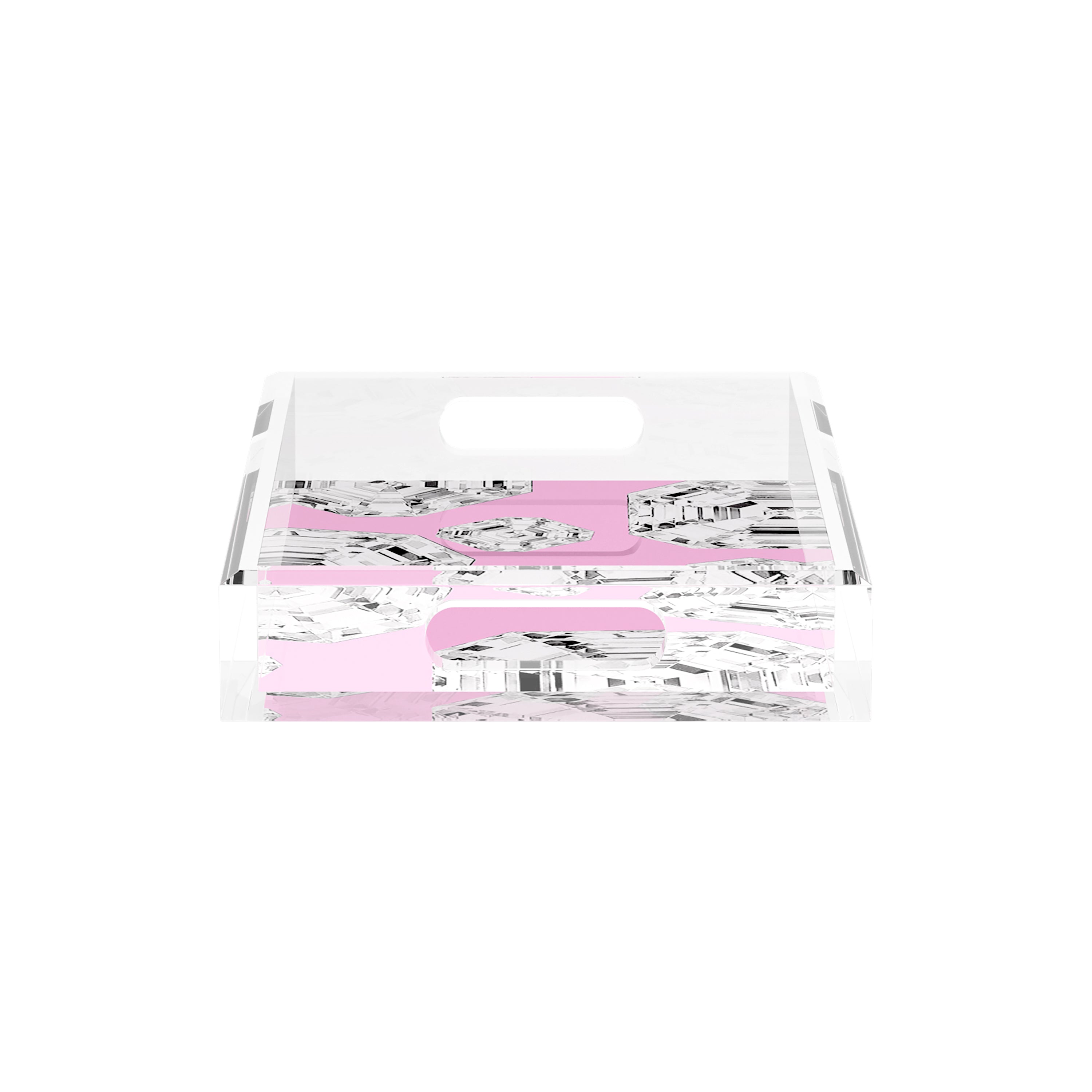 Got Rocks Gemstone Pink 12.5X7.75 Acrylic Tray - nicolettemayer.com
