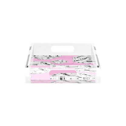 Got Rocks Gemstone Pink 12.5X7.75 Acrylic Tray - nicolettemayer.com
