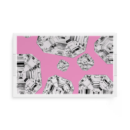 Got Rocks Gemstone Pink 17X10.5 Acrylic Tray - nicolettemayer.com
