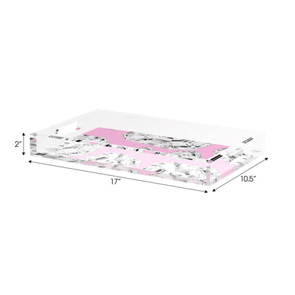 Got Rocks Gemstone Pink 17X10.5 Acrylic Tray - nicolettemayer.com
