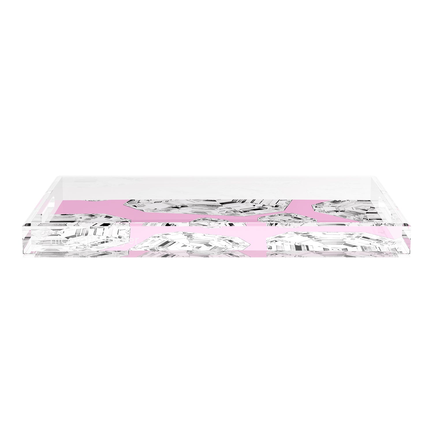 Got Rocks Gemstone Pink 22.5X14.5 Acrylic Tray - nicolettemayer.com

