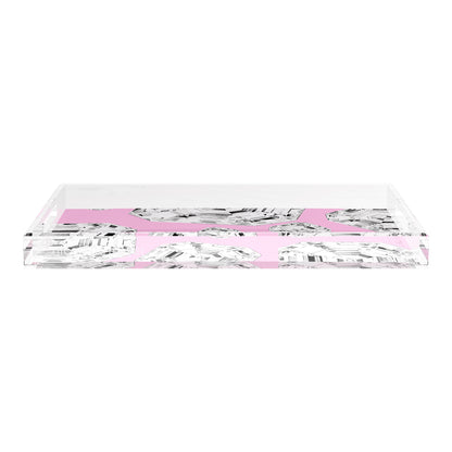 Got Rocks Gemstone Pink 22.5X14.5 Acrylic Tray - nicolettemayer.com
