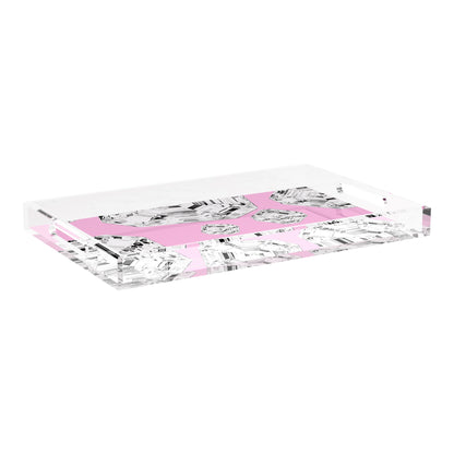 Got Rocks Gemstone Pink 22.5X14.5 Acrylic Tray - nicolettemayer.com
