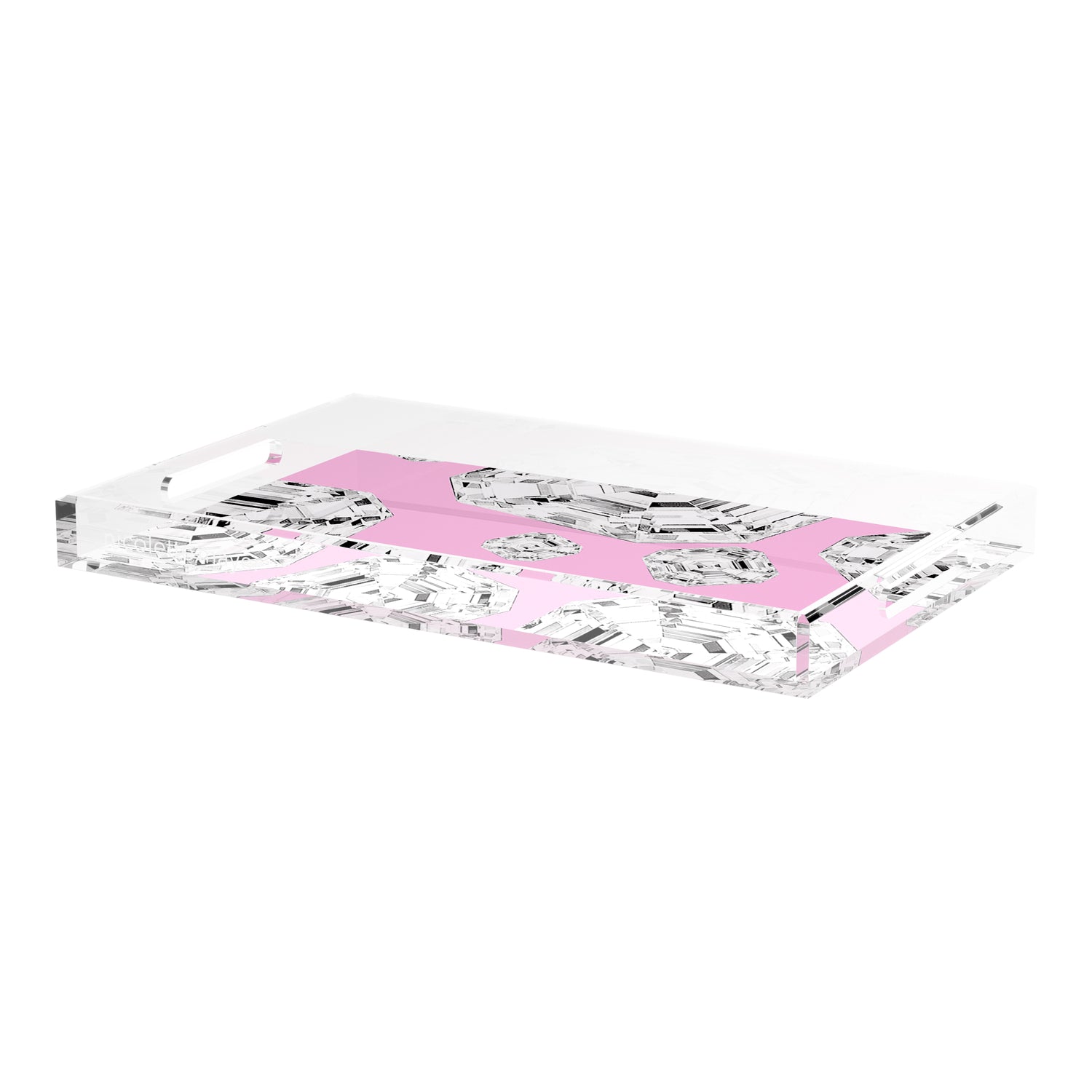 Got Rocks Gemstone Pink 22.5X14.5 Acrylic Tray - nicolettemayer.com

