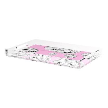 Got Rocks Gemstone Pink 22.5X14.5 Acrylic Tray - nicolettemayer.com
