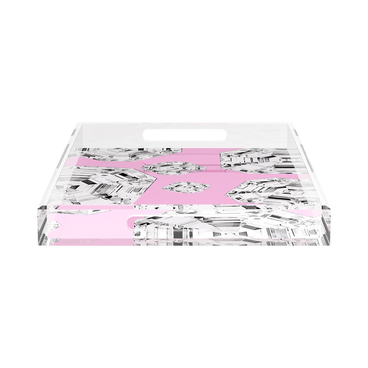 Got Rocks Gemstone Pink 22.5X14.5 Acrylic Tray - nicolettemayer.com
