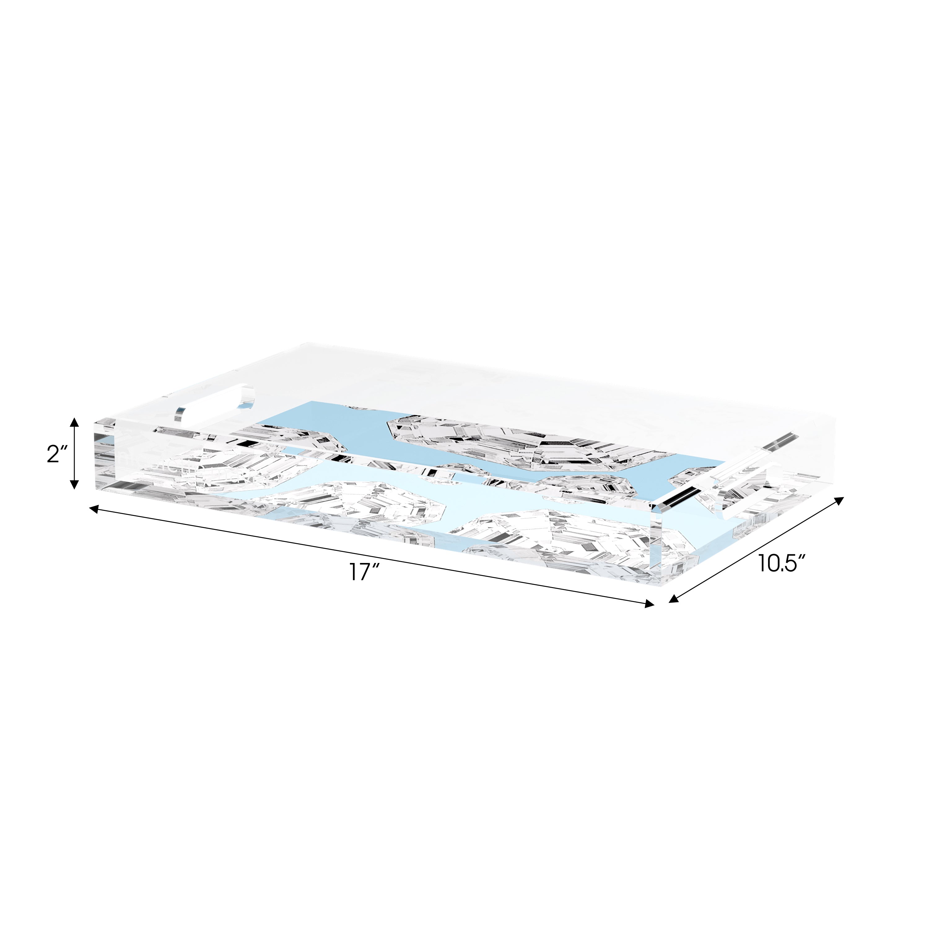 Got Rocks Gemstone Wedge 17X10.5 Acrylic Tray - nicolettemayer.com
