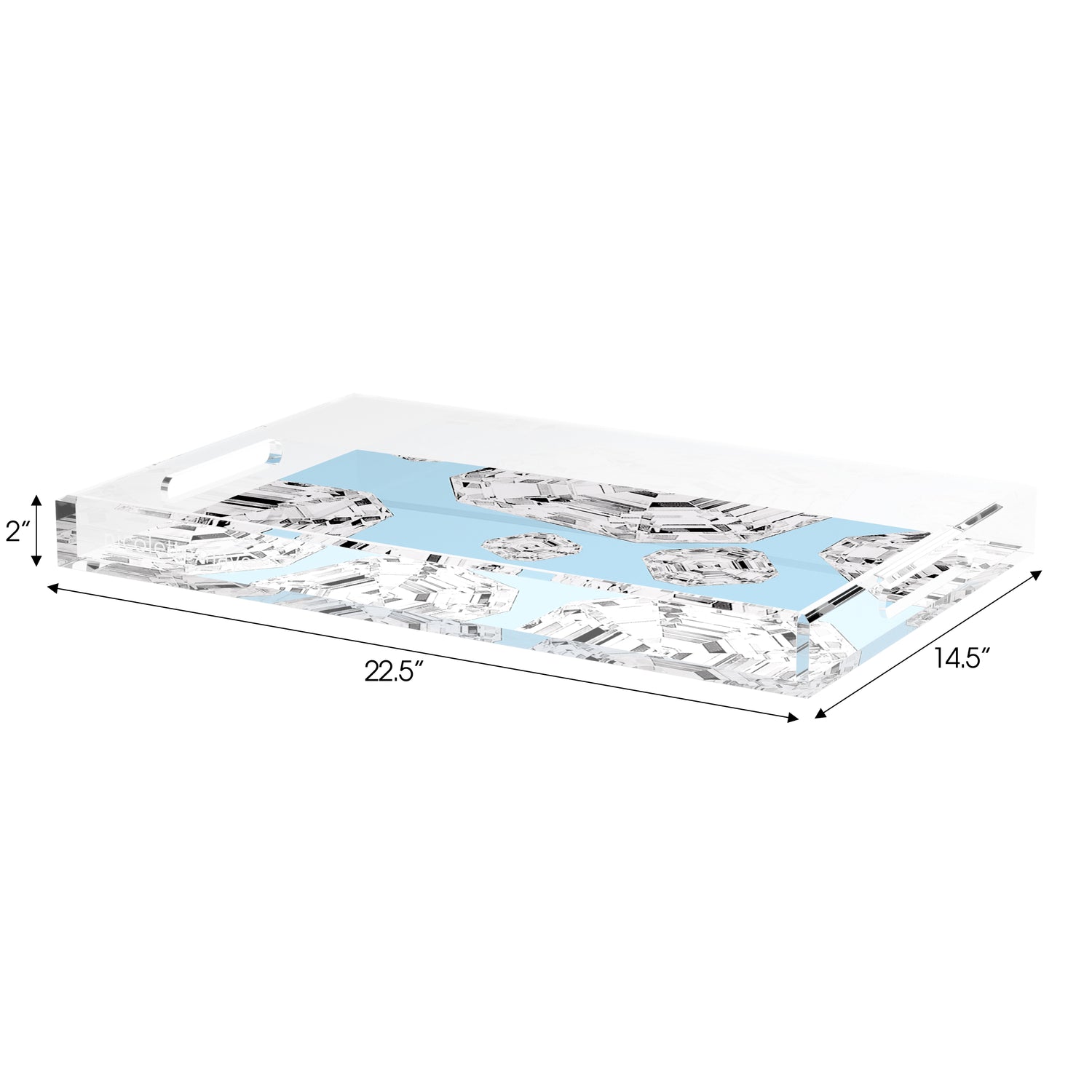 Got Rocks Gemstone Wedge 22.5X14.5 Acrylic Tray - nicolettemayer.com
