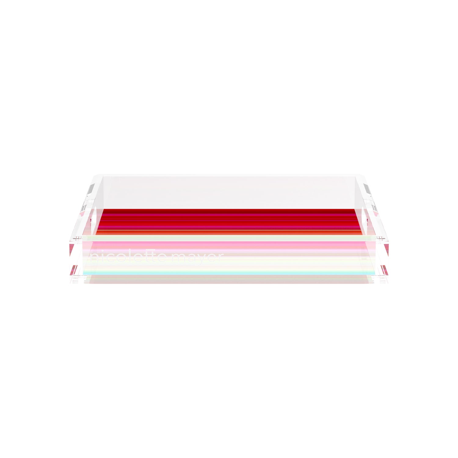 Gradient Red 12X12 Acrylic Tray - nicolettemayer.com

