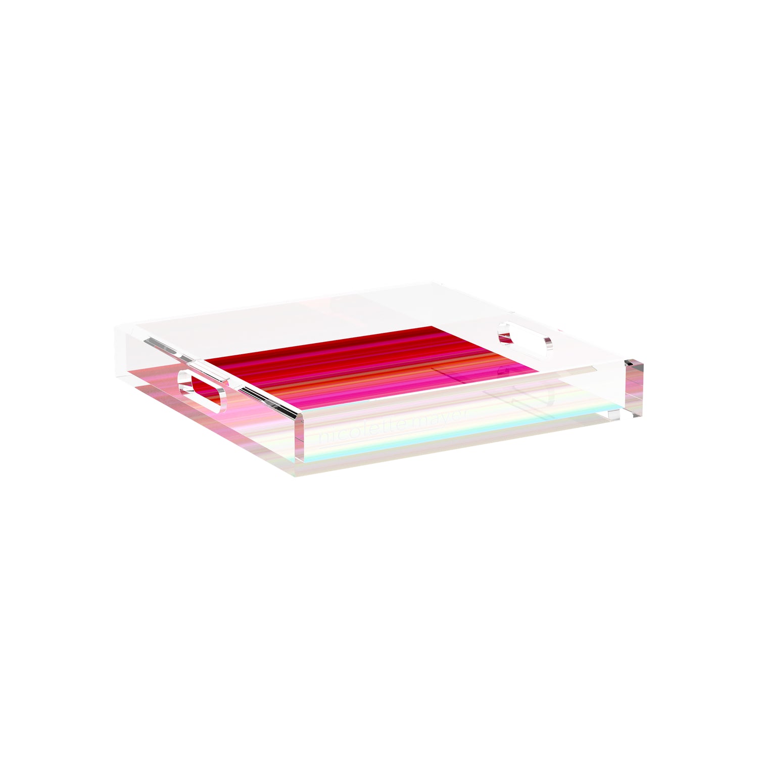 Gradient Red 12X12 Acrylic Tray - nicolettemayer.com
