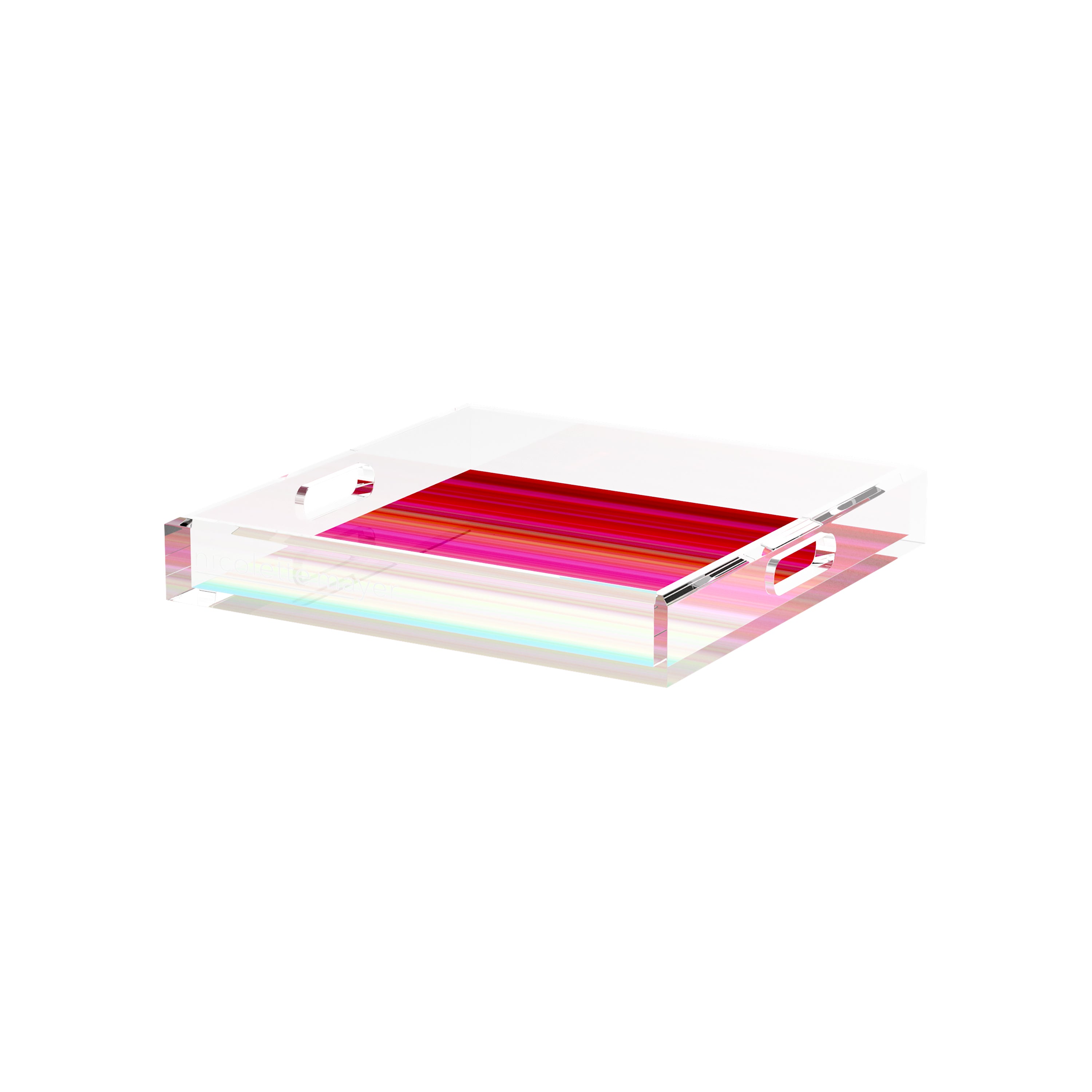 Gradient Red 12X12 Acrylic Tray - nicolettemayer.com
