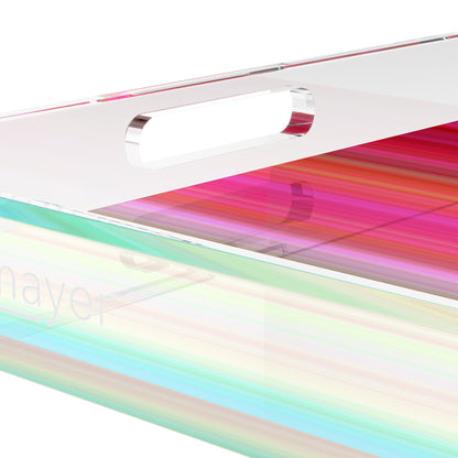 Gradient Red 12X12 Acrylic Tray - nicolettemayer.com
