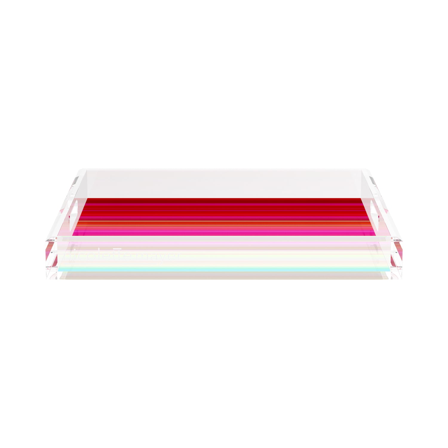 Gradient Red 15X15 Acrylic Tray - nicolettemayer.com
