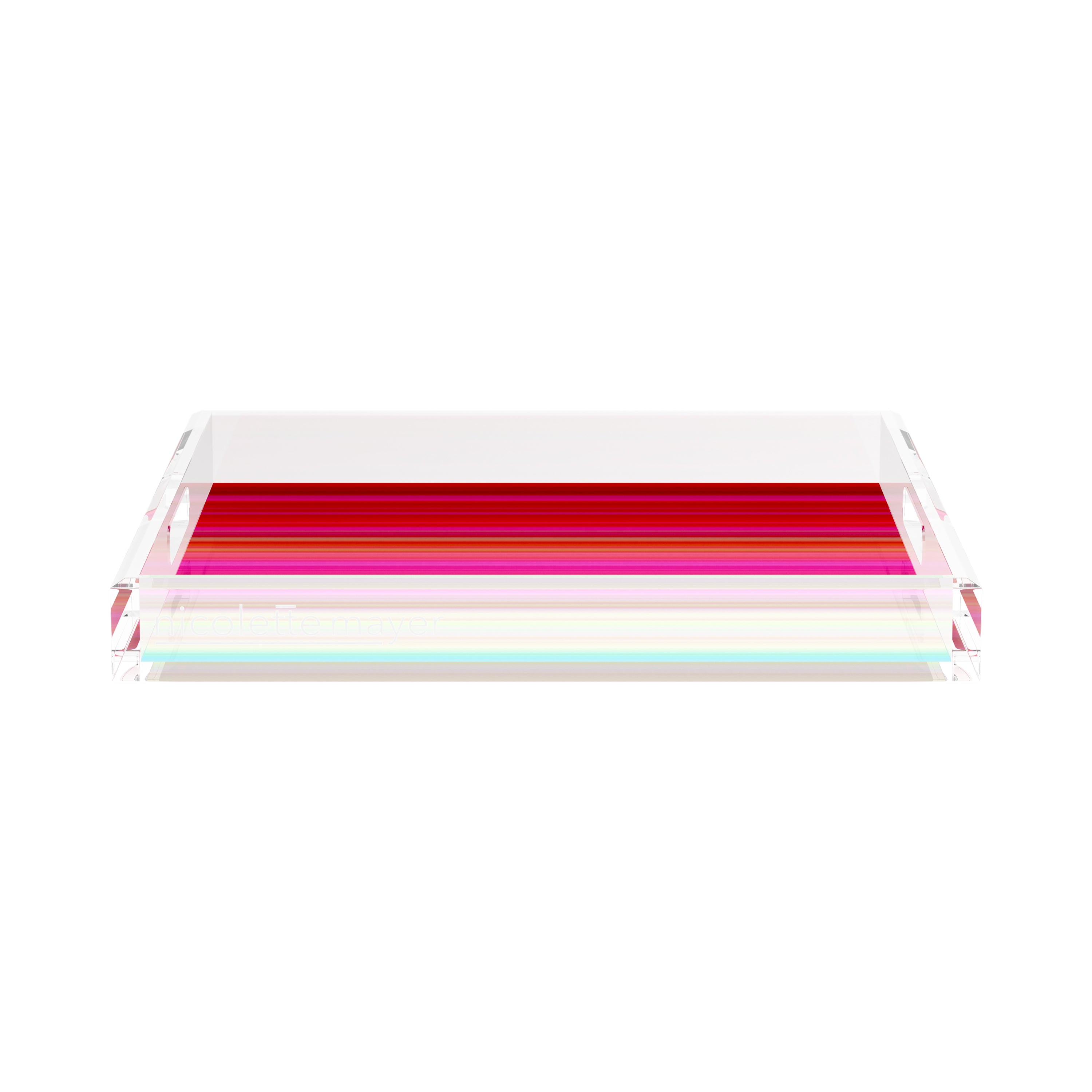 Gradient Red 15X15 Acrylic Tray - nicolettemayer.com
