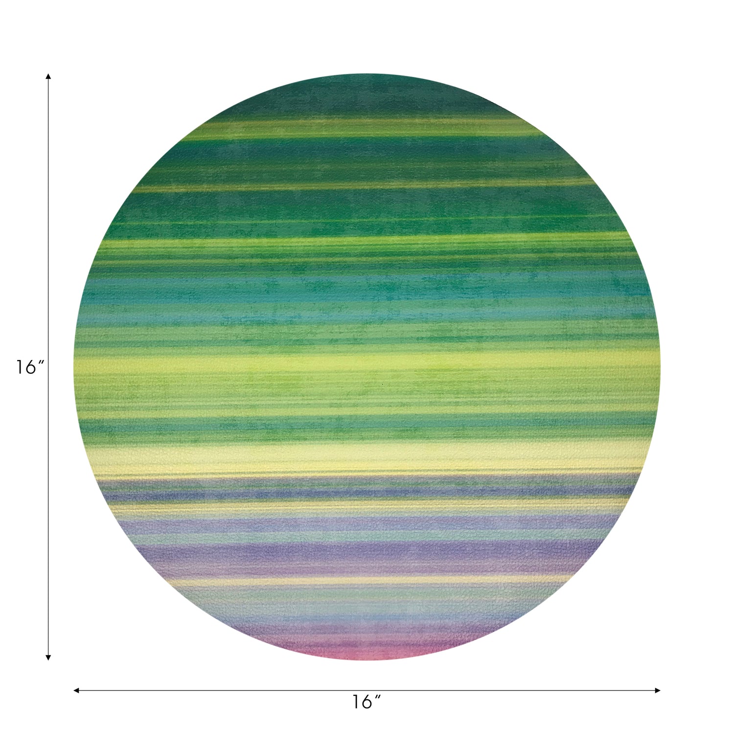 Gradient Greens Vegan Leather Round Pebble Placemat