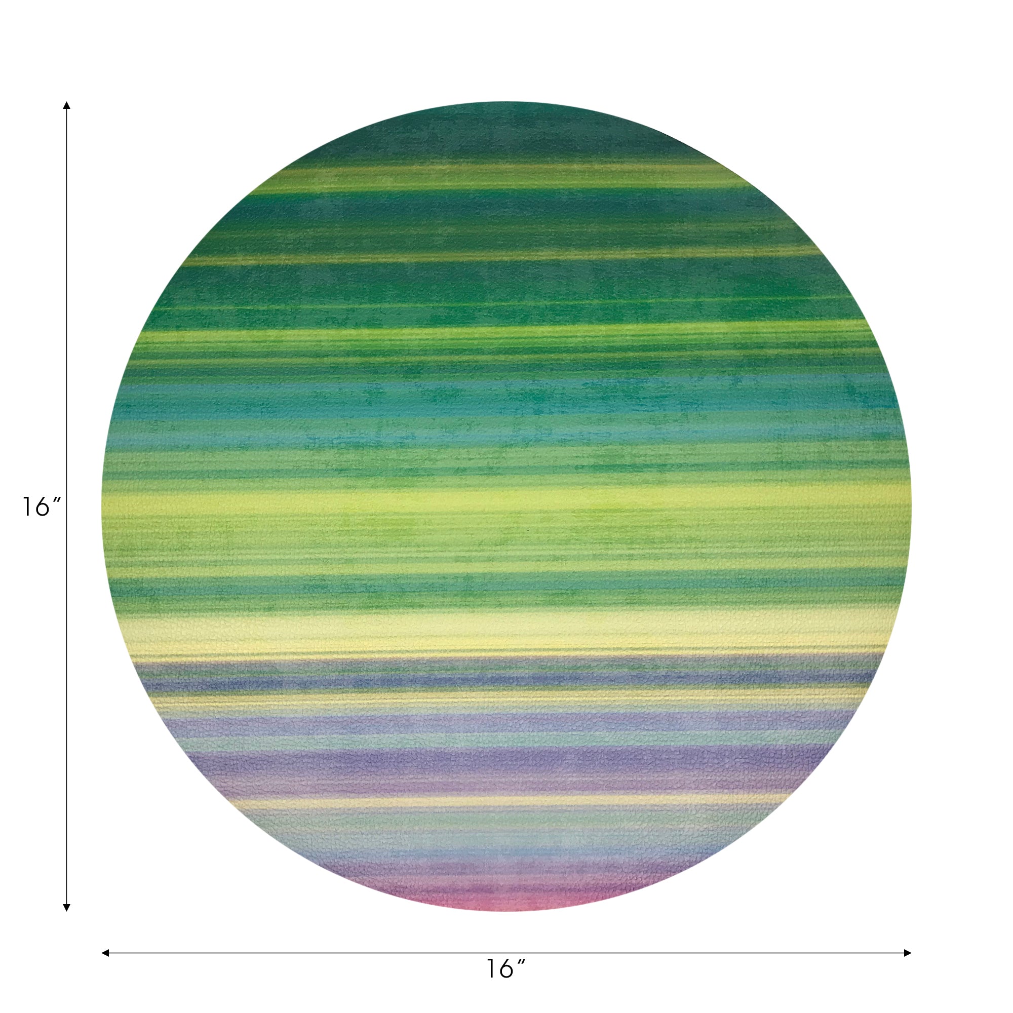 Gradient Greens Vegan Leather Round Pebble Placemat