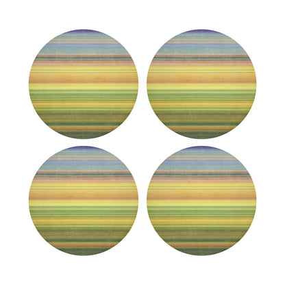 Gradient Yellows 16&quot; Round Pebble Placemats, Set of 4 - nicolettemayer.com
