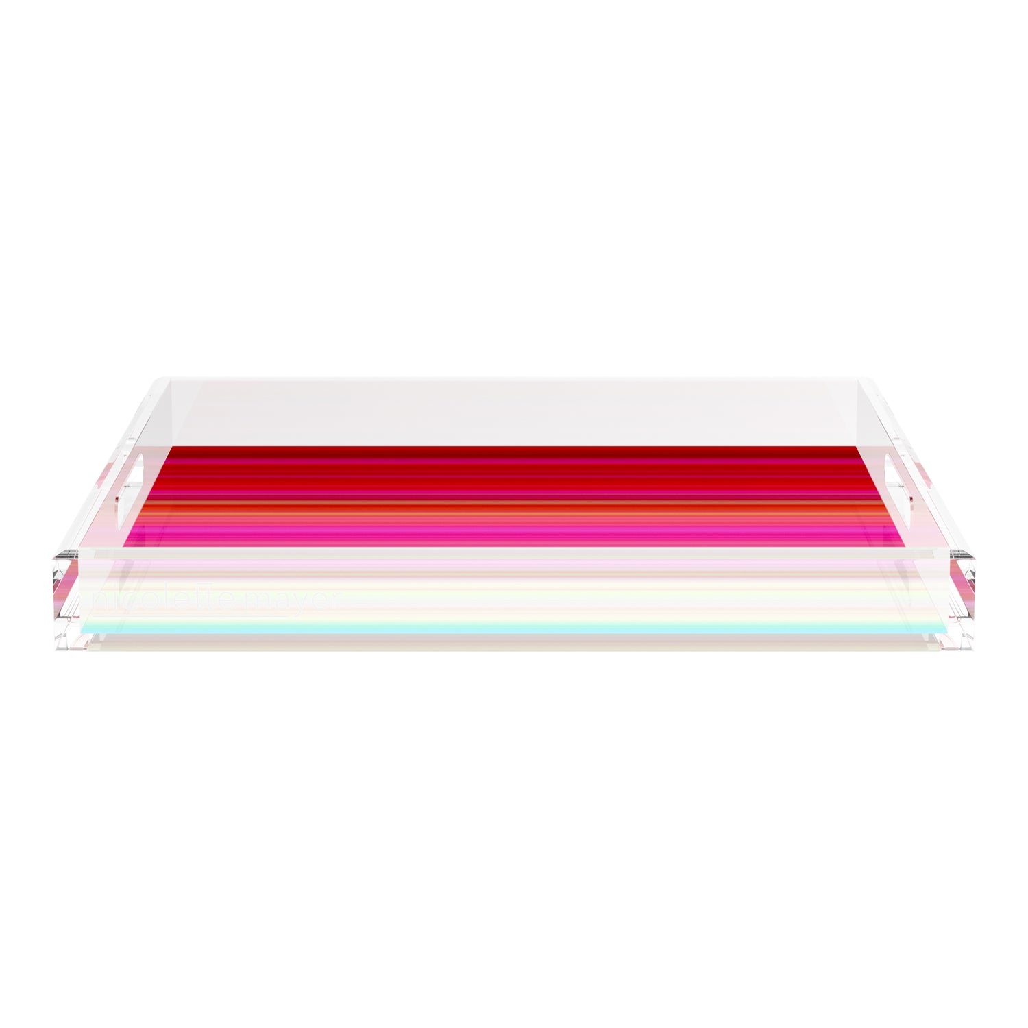 Gradient Red 18X18 Acrylic Tray - nicolettemayer.com
