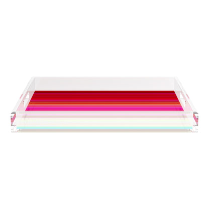 Gradient Red 18X18 Acrylic Tray - nicolettemayer.com
