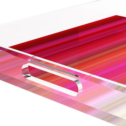 Gradient Red 18X18 Acrylic Tray - nicolettemayer.com
