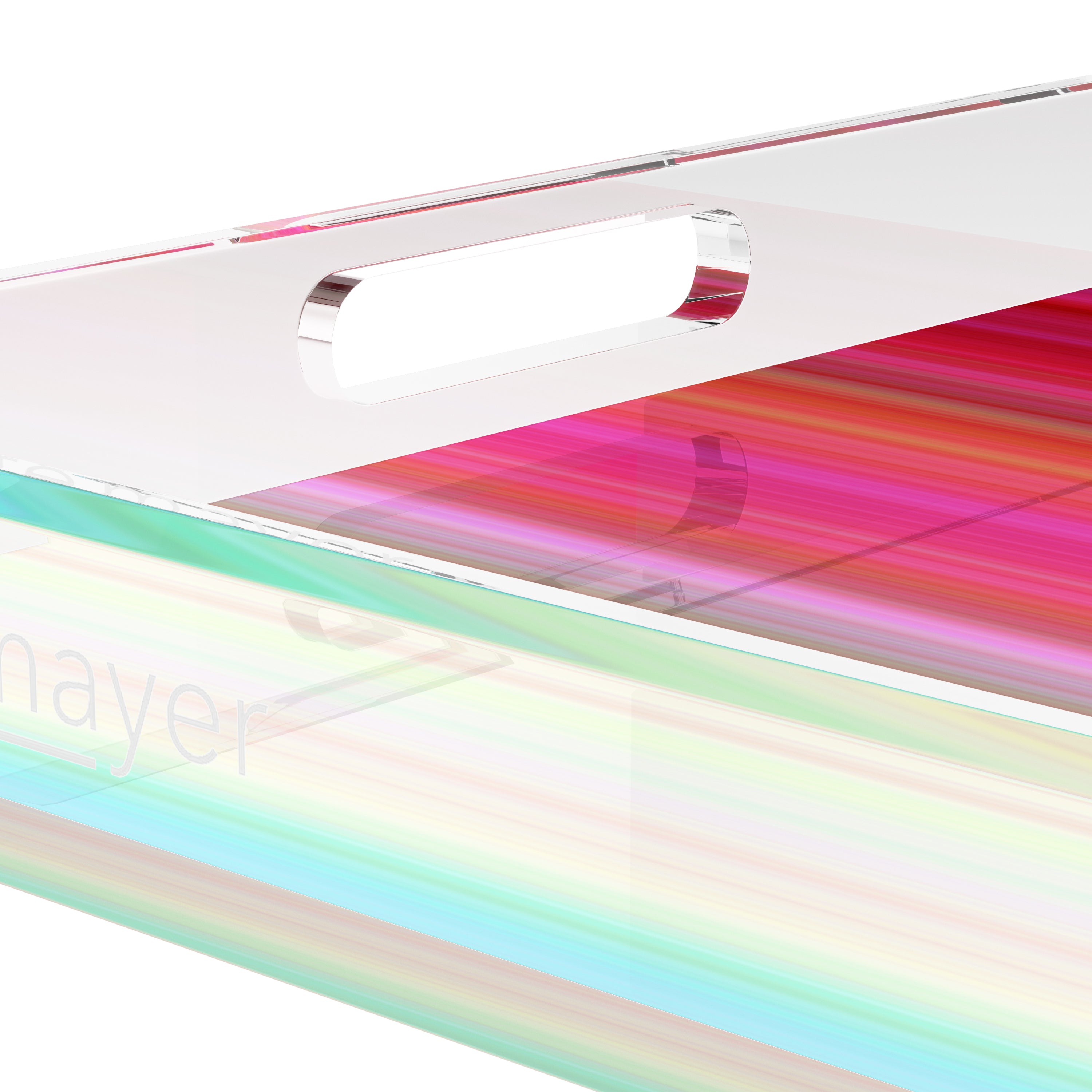 Gradient Red 18X18 Acrylic Tray - nicolettemayer.com
