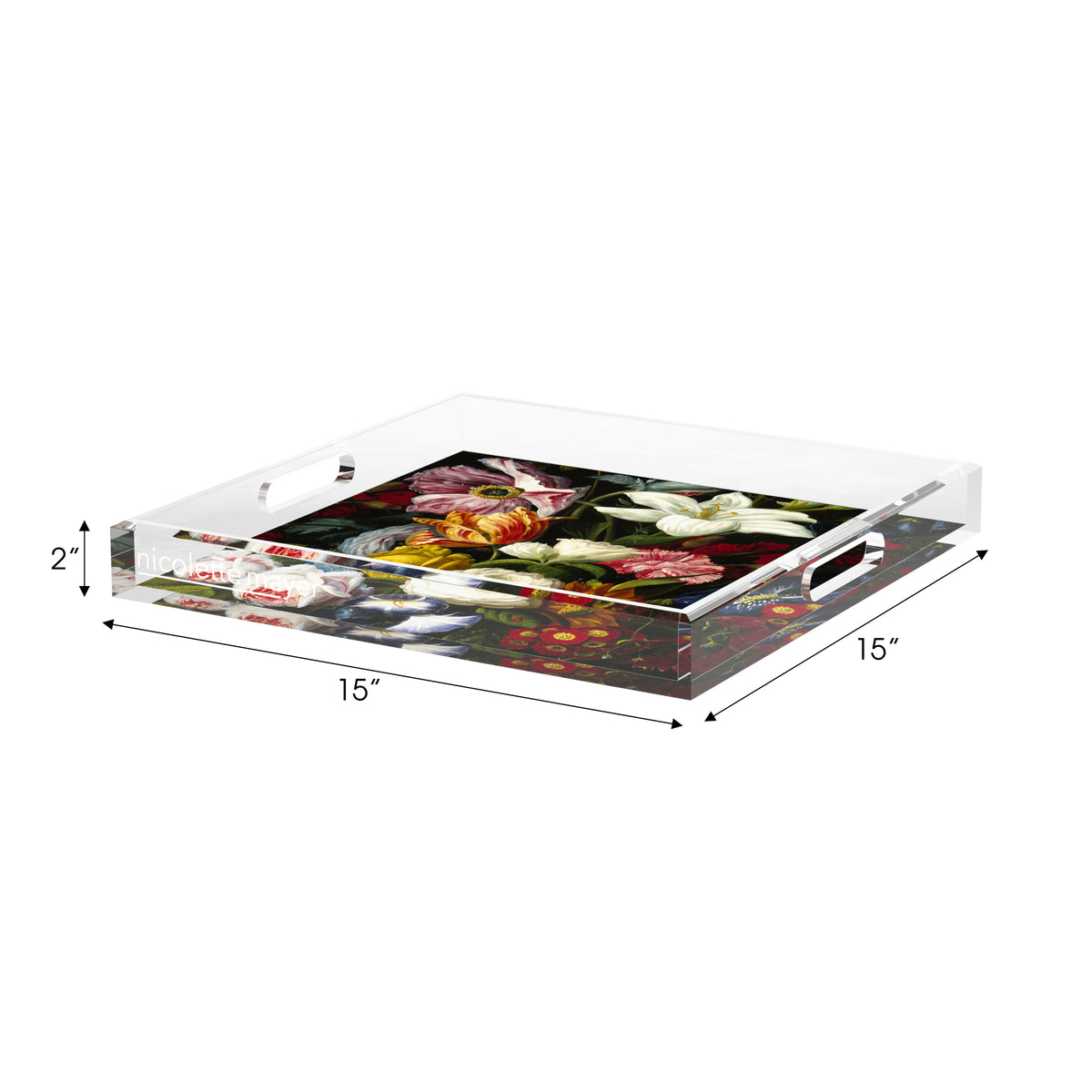 Guerlin Splender Acrylic Decorative Tray, 15 x 15 in. by Nicolette Mayer 