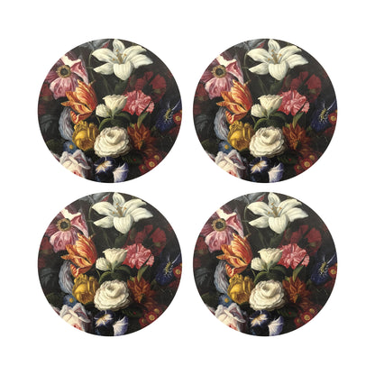 Guerlin Splender Vegan Leather Round Coasters