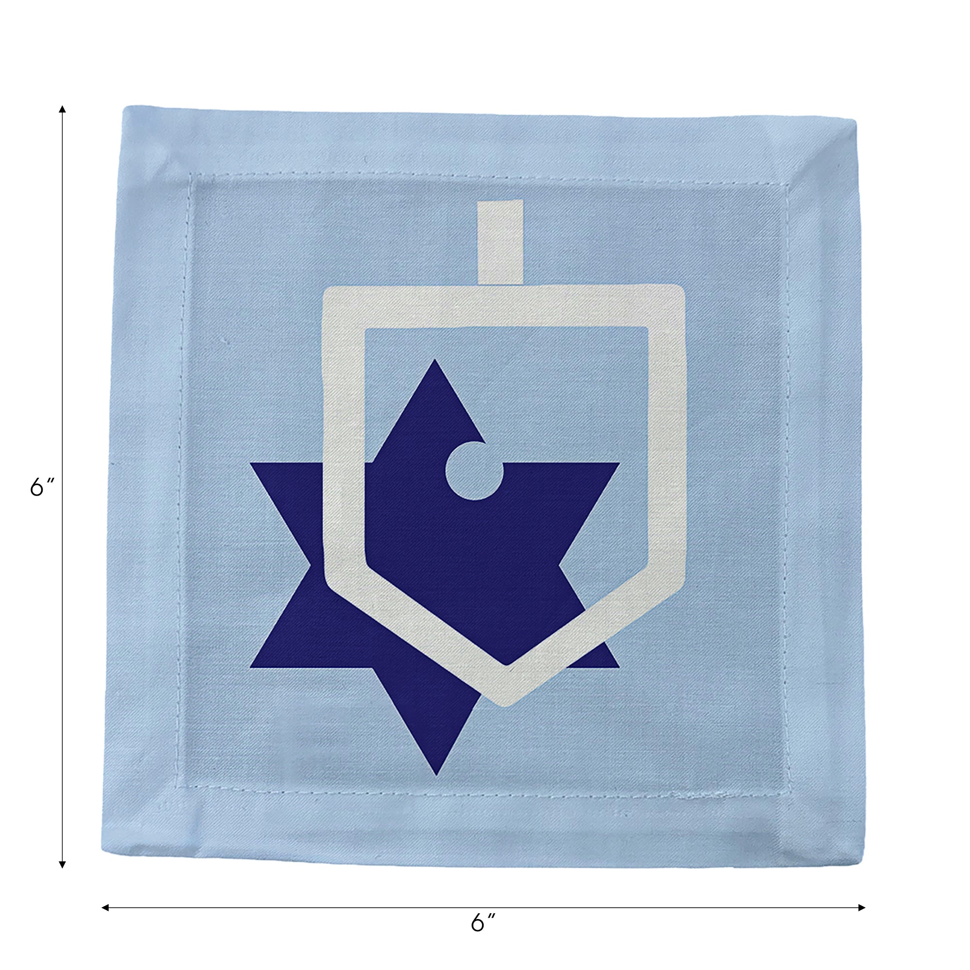 Dreidel Cotton Sateen Cocktail Napkins