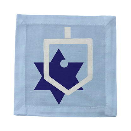 Dreidel Cotton Sateen Cocktail Napkins