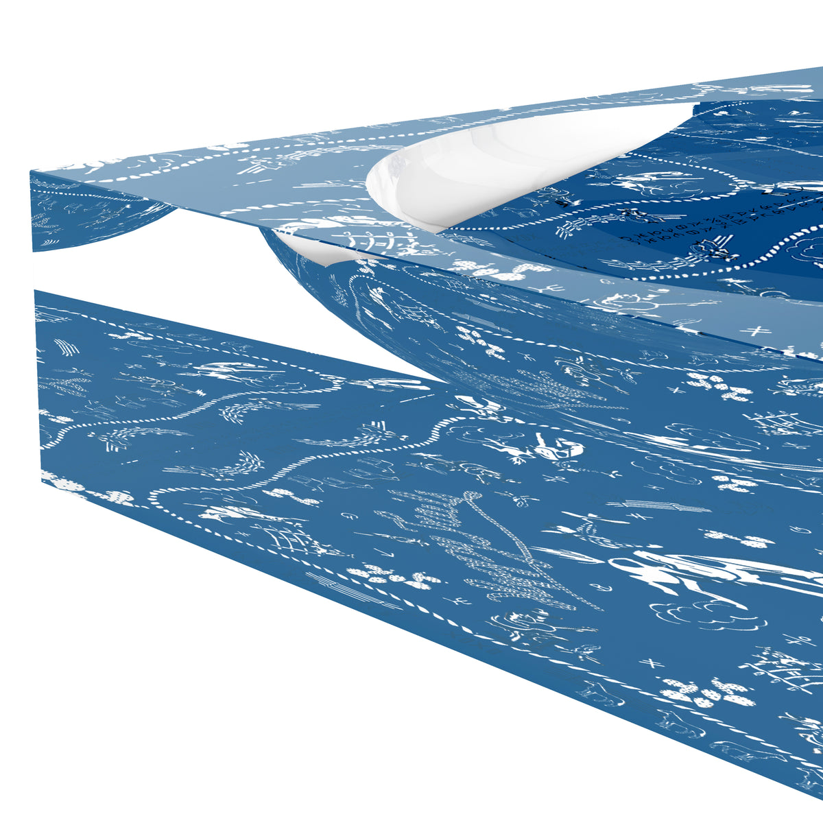 Happy Trails Indigo XOXO Acrylic Candy Catchall Dish, 6 x 6 in., 8 x 8 in. by Nicolette Mayer