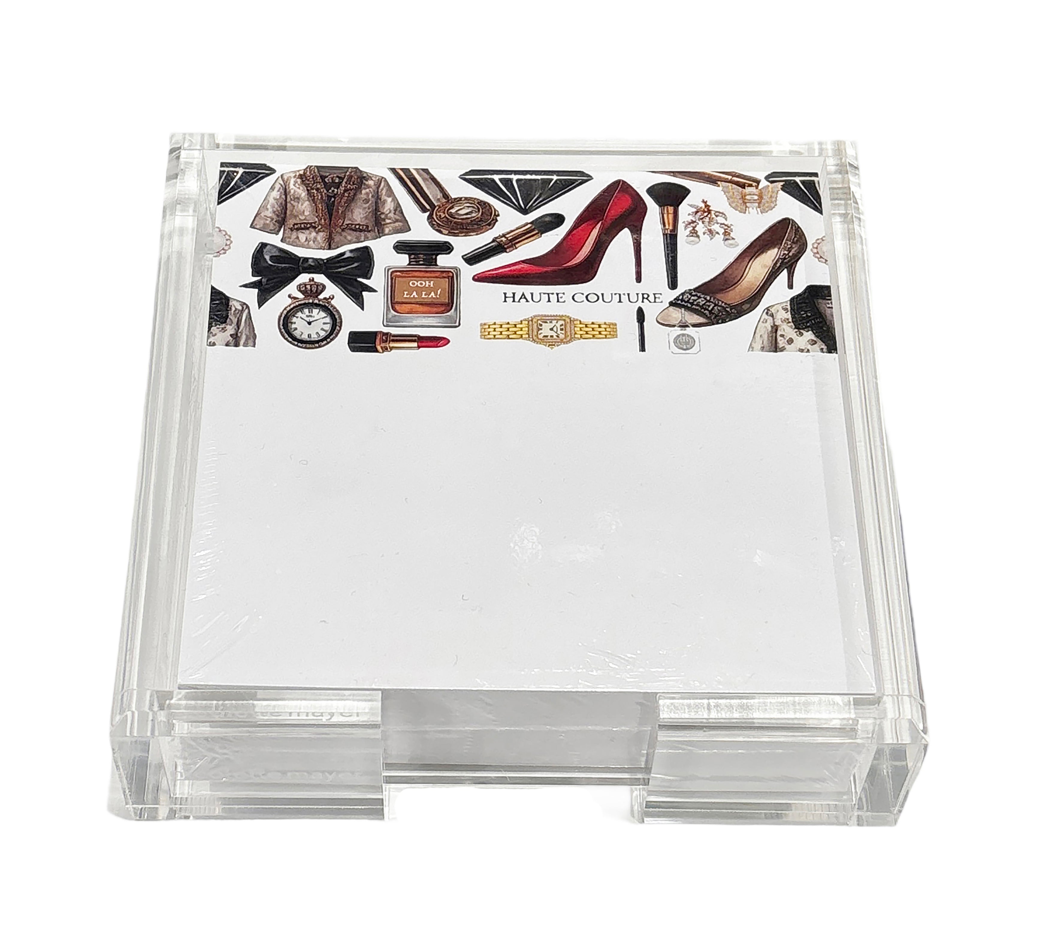 Haute Couture Elements Note Cards With Acrylic Holder
