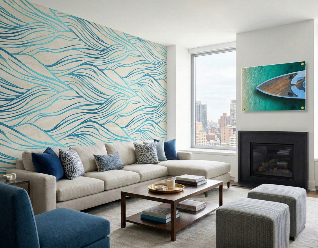 Headed to Shore Aerial – 24x36" Modern Acrylic Wall Art - nicolettemayer.com