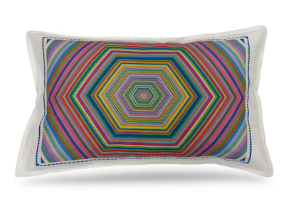 Hex Dylan 20x12 White Flange Pillow