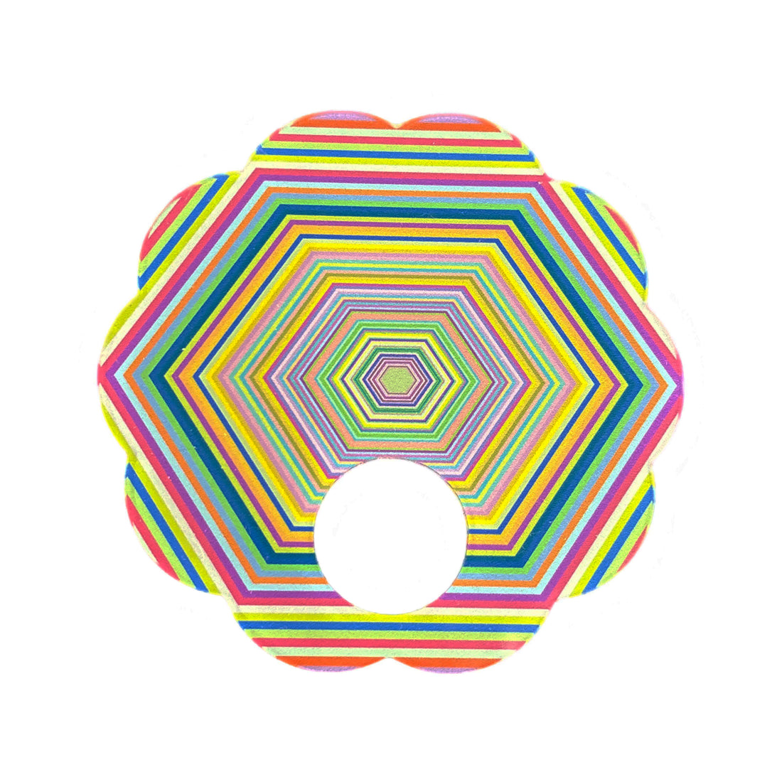 Hex Dylan Acrylic Scallop Napkin Ring - Set of 4