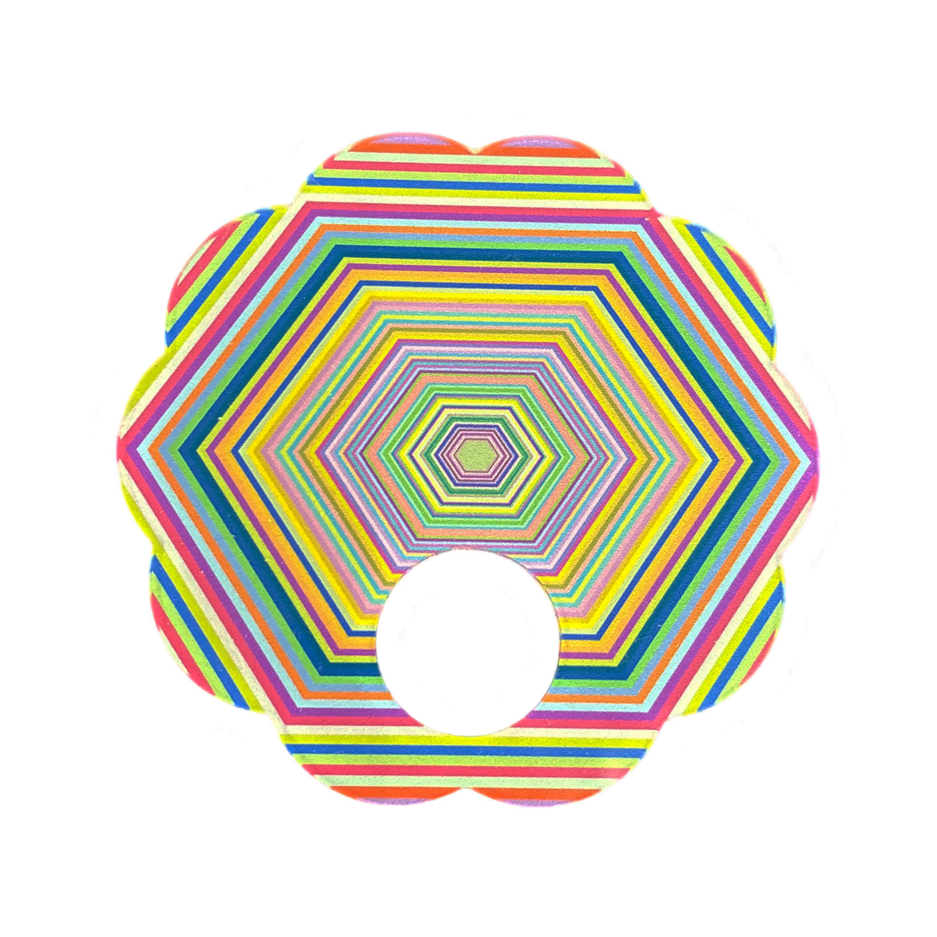 Hex Dylan Acrylic Scallop Napkin Ring - Set of 4