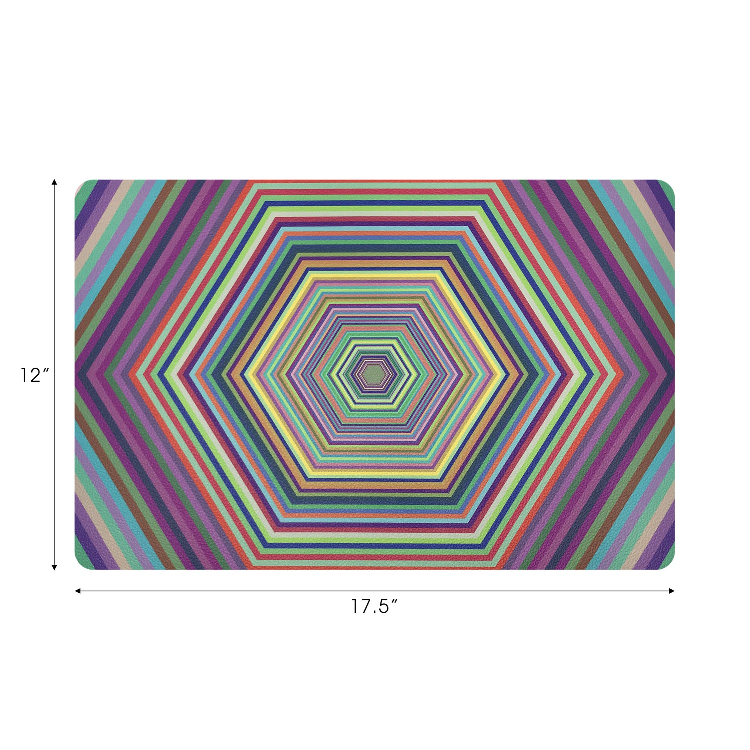 Sets de table rectangulaires Hex Dylan 17,5 po, lot de 4