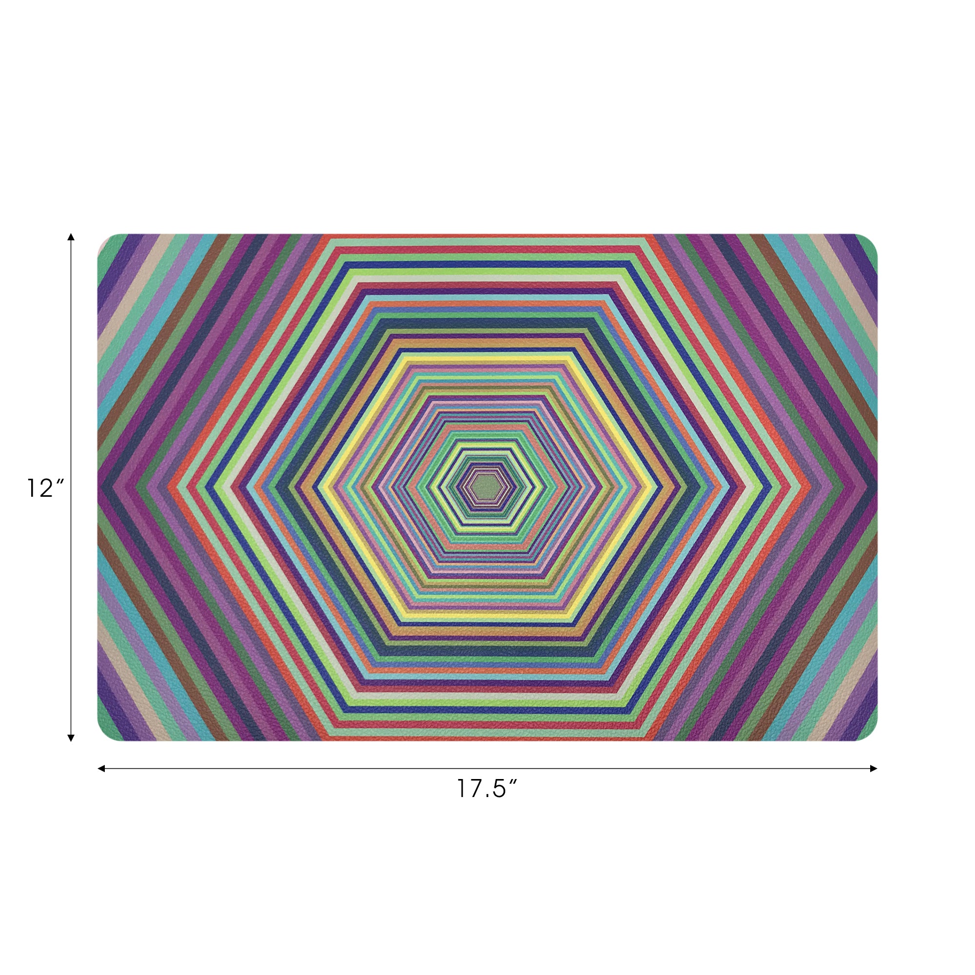 Sets de table rectangulaires Hex Dylan 17,5 po, lot de 4