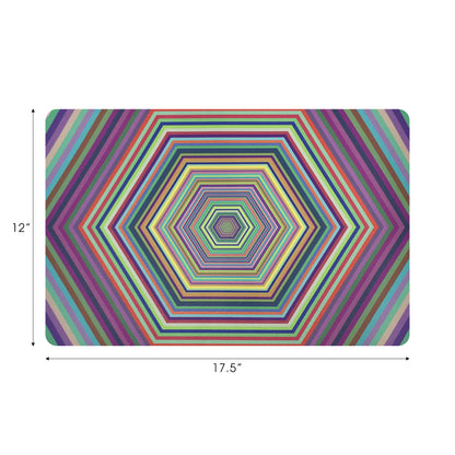 Sets de table rectangulaires Hex Dylan 17,5 po, lot de 4