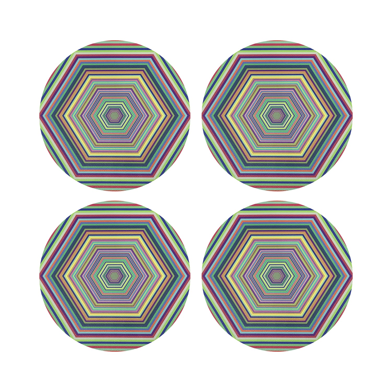 Hex Dylan Vegan Leather Round Coasters