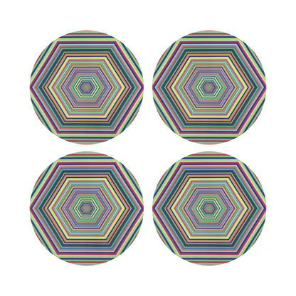 Hex Dylan Vegan Leather Round Coasters