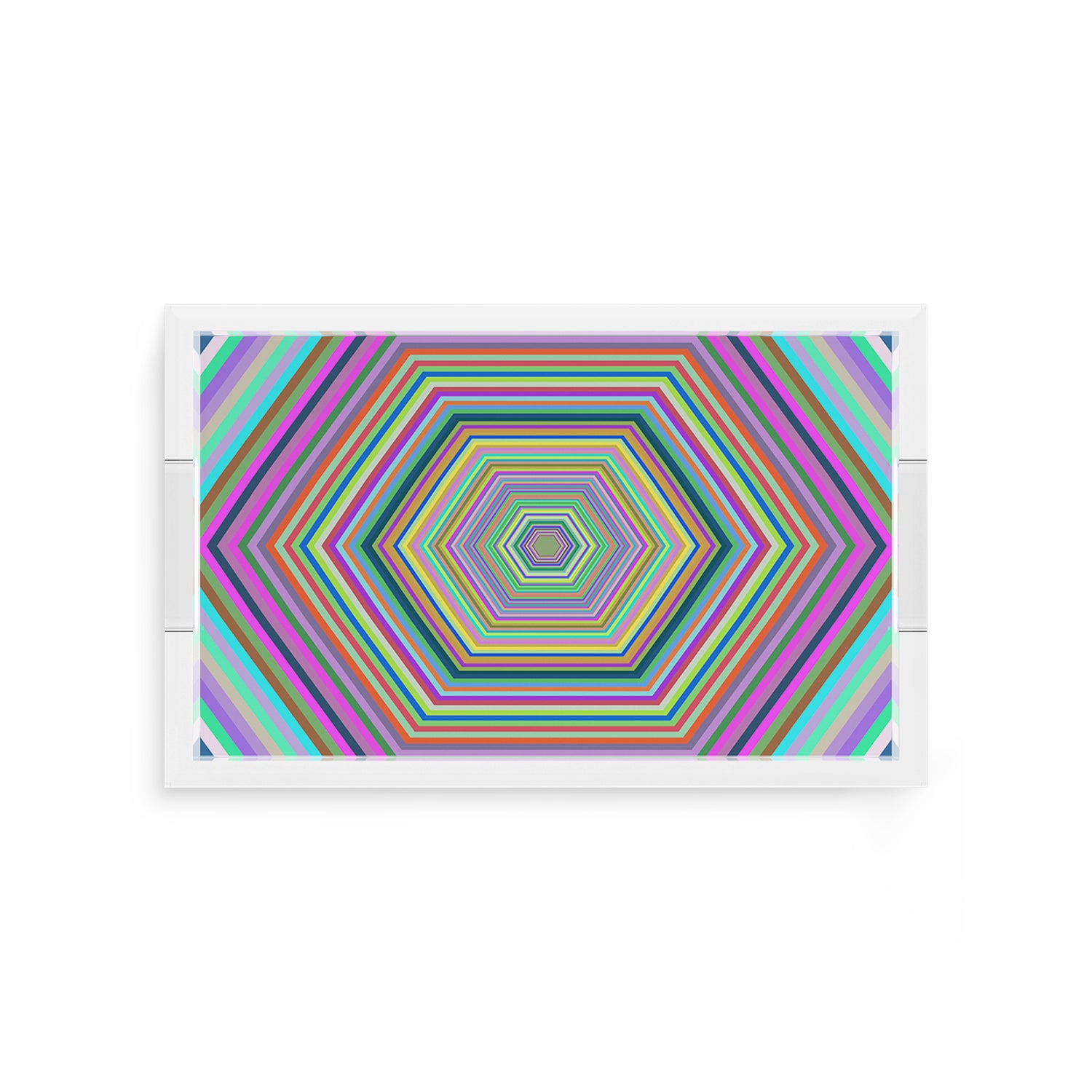 Hex Dylan 12.5X7.75 Acrylic Tray - nicolettemayer.com
