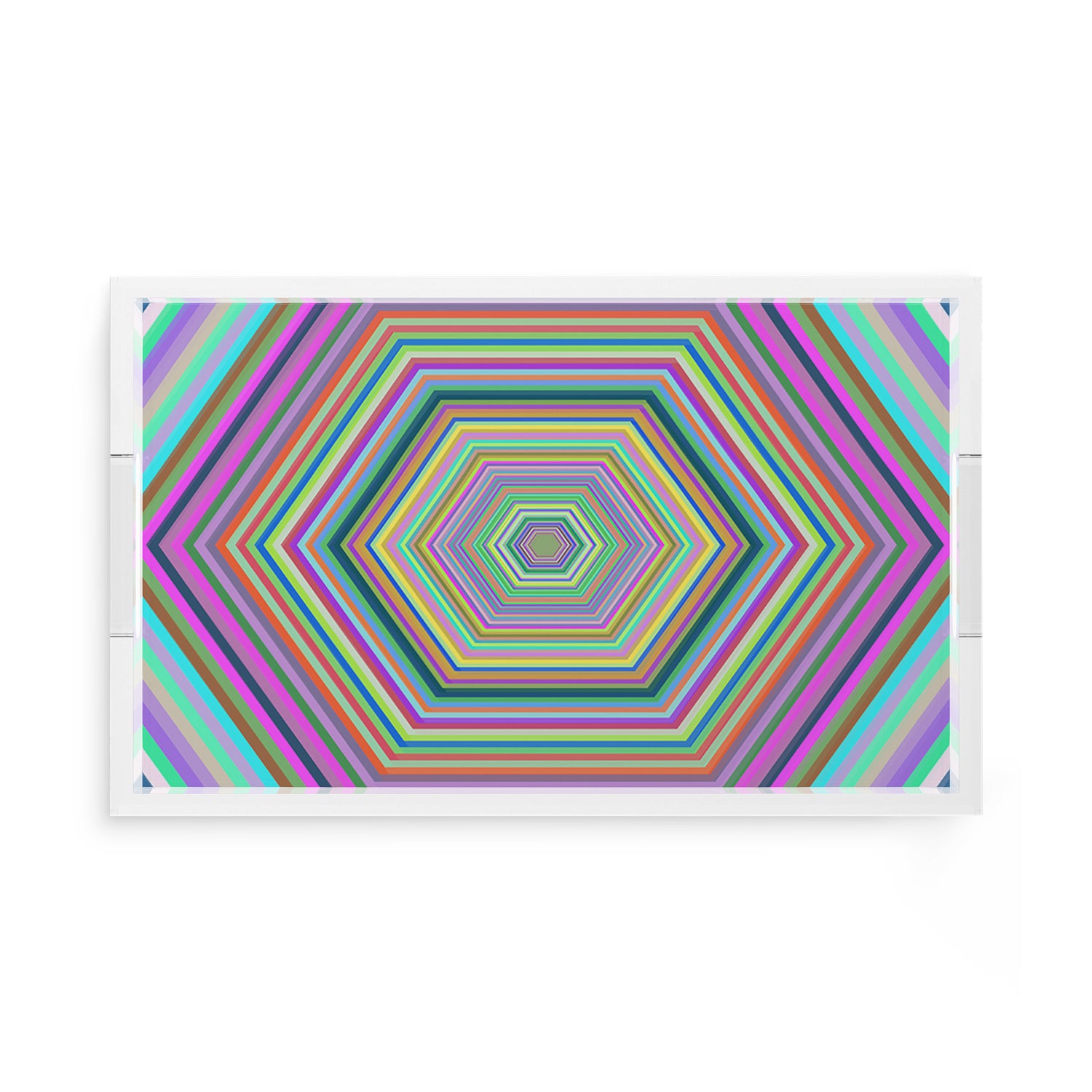 Hex Dylan 17X10.5 Acrylic Tray - nicolettemayer.com
