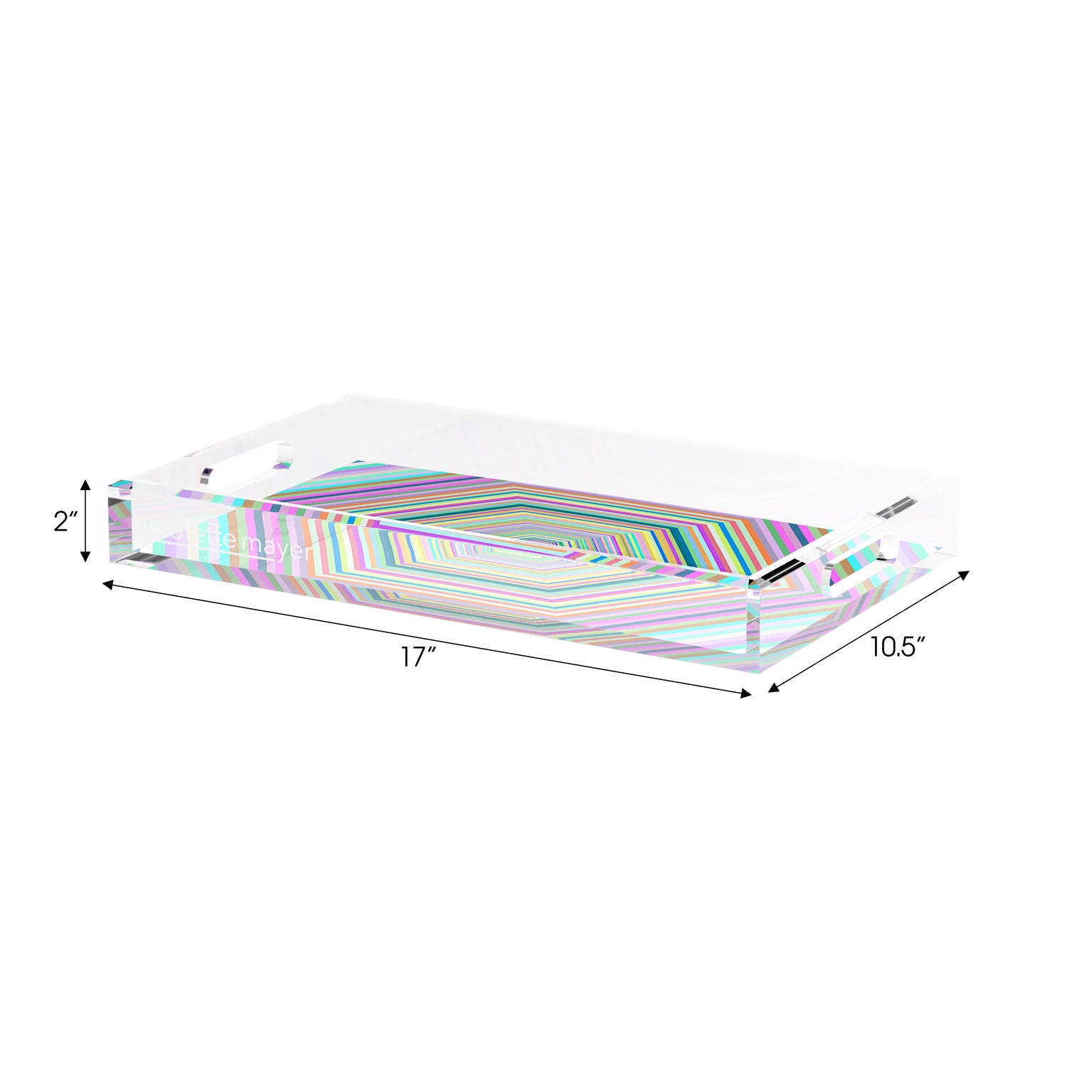 Hex Dylan 17X10.5 Acrylic Tray - nicolettemayer.com
